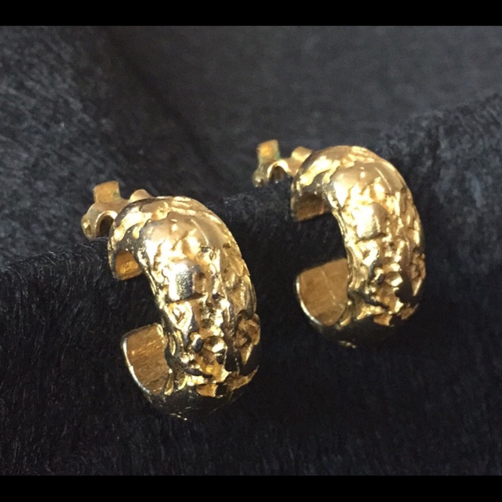 Vintage Kenneth Lane Gold Clip-On Earrings
